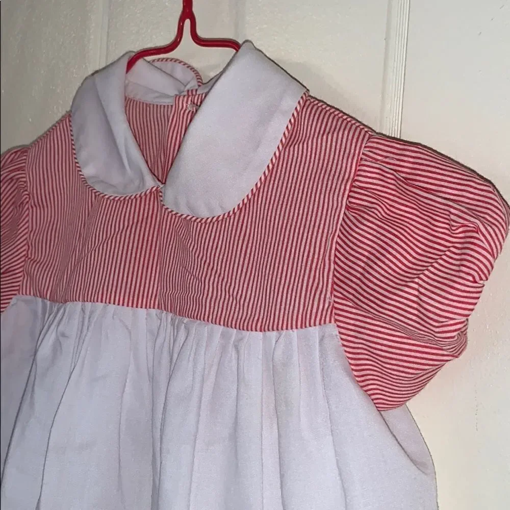 ‎Vintage red & white striped dress